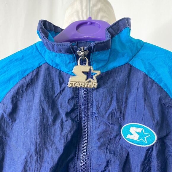 Boys Size 12 Months Windbreaker Jacket Starter Blue Vintage Full Zip - Picture 5 of 10
